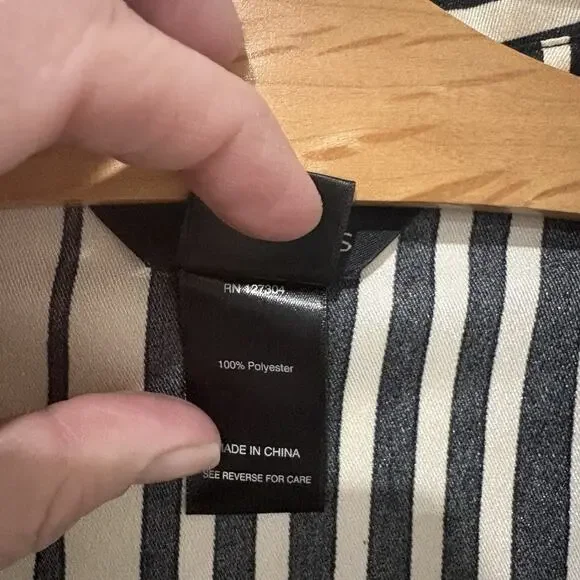 Ali Miles | Top Pullover Striped 3/4 Sleeves Black Tan Classic Work Wear Size 3x - Picture 6 of 12